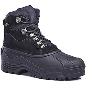 LABO LB Leather Snow Boots Waterproof for 6 Style by CITI Shoes (Black103, 15) in Kuwait