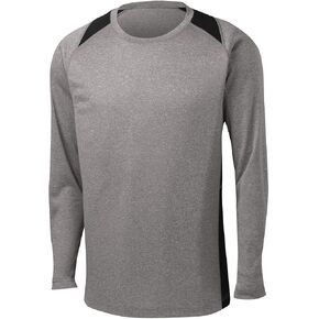 Sport Tek Men's Long Sleeve Heather Colorblock in Kuwait