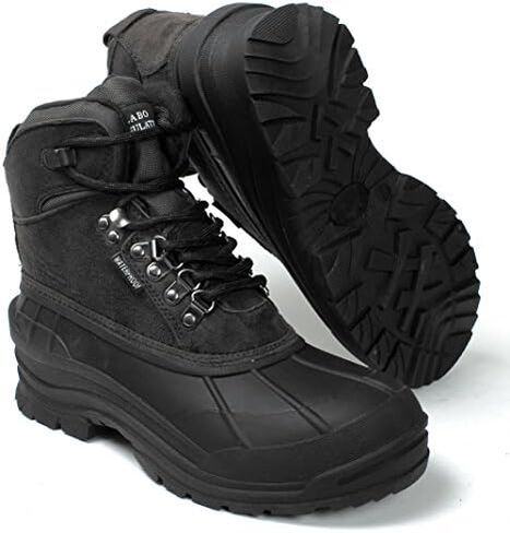 LABO LB Leather Snow Boots Waterproof for 6 Style by CITI Shoes (Black103, 15) in Kuwait