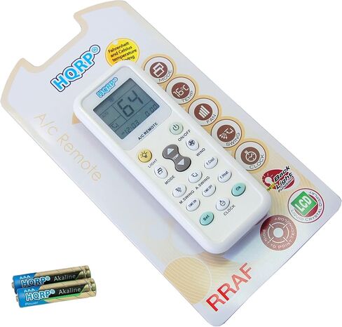 HQRP Universal A/C Remote Control Compatible with LG Panasonic Sharp Samsung Fujitsu Gree Guangda Guqiao Haier Helton Hemilton Hicon Hisense Hitachi Air Conditioner/Fahrenheit displaying in Saudi Arabia