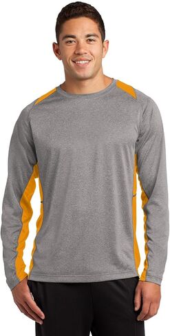 Sport Tek Men's Long Sleeve Heather Colorblock in Saudi Arabia