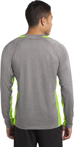 Sport Tek Men's Long Sleeve Heather Colorblock in Saudi Arabia