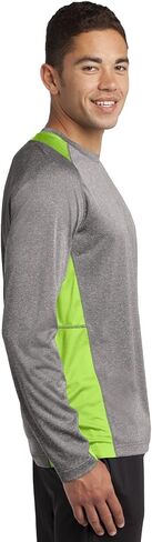Sport Tek Men's Long Sleeve Heather Colorblock in Saudi Arabia