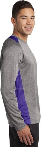 Sport Tek Men's Long Sleeve Heather Colorblock in Kuwait