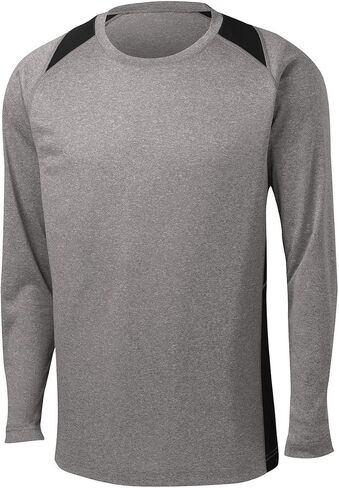 Sport Tek Men's Long Sleeve Heather Colorblock in Saudi Arabia