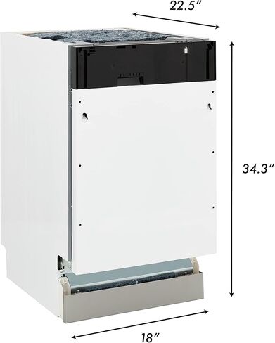 ZLINE 18" Tallac Series 3rd Rack Top Control Dishwasher in Custom Panel Ready with Stainless Steel Tub, 51dBa (DWV-18) (Pannel Ready) in Kuwait