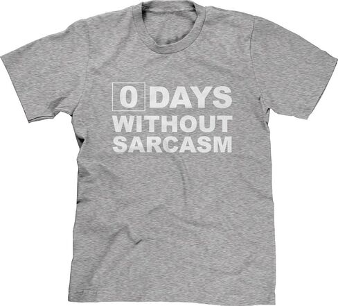 Blittzen Mens T-Shirt Zero Days Without Sarcasm in Saudi Arabia