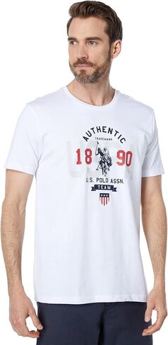 U.S. Polo Assn. Short Sleeve Crew Neck Authentic Graphic Tee in Saudi Arabia
