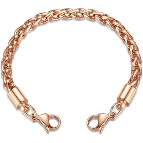 LinnaLove-Stainless Steel Wheat Chain lnterchangeable Medical Alert Bracelets - (Just Chain) in Kuwait