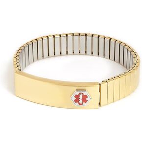 Speidel Stainless Steel Men's Medilog ID Bracelet with Wallet Card and Storage Plaque in Black, Rose Gold, Silver or Gold in Saudi Arabia