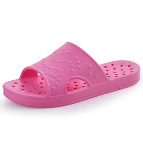 shevalues Shower Shoes for Women with Arch Support Quick Drying Pool Slides Lightweight Beach Sandals with Drain Holes
