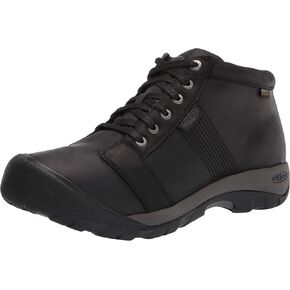 KEEN Men's Austin Mid Height Waterproof Casual Ankle Boot, Black/Black, 12 in Kuwait