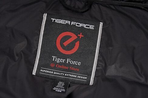 سترة منتفخة بغطاء للرأس للرجال من TIGER FORCE، مقاومة للماء، ملابس رياضية ثقيلة الوزن، معطف ثلجي دافئ، أسود، أزرق داكن in Kuwait