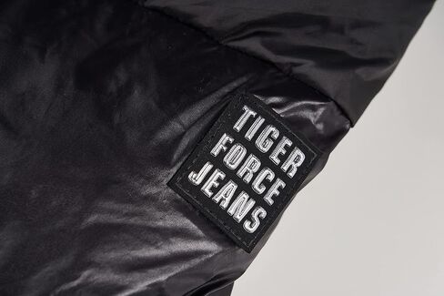 سترة منتفخة بغطاء للرأس للرجال من TIGER FORCE، مقاومة للماء، ملابس رياضية ثقيلة الوزن، معطف ثلجي دافئ، أسود، أزرق داكن in Kuwait