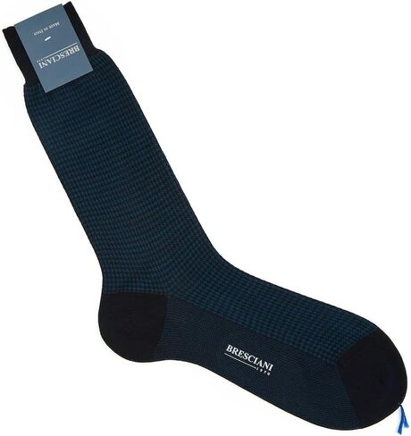Bresciani Mid-Calf Jacquard Cotton Men's Italian Dress Socks in Saudi Arabia