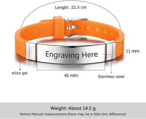 Personalized Bracelet Silicone Medical Bracelet Sport Emergency ID Bracelet for Men Women Kids Free Engraving Waterproof ID Alert Bracelets in Kuwait