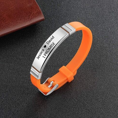 Personalized Bracelet Silicone Medical Bracelet Sport Emergency ID Bracelet for Men Women Kids Free Engraving Waterproof ID Alert Bracelets in Kuwait