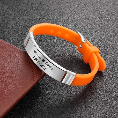 Personalized Bracelet Silicone Medical Bracelet Sport Emergency ID Bracelet for Men Women Kids Free Engraving Waterproof ID Alert Bracelets in Kuwait