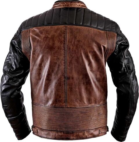 Mens Vintage Cafe Racer Motorcycle Rider Classic Biker Leather Jacket Collection in Kuwait