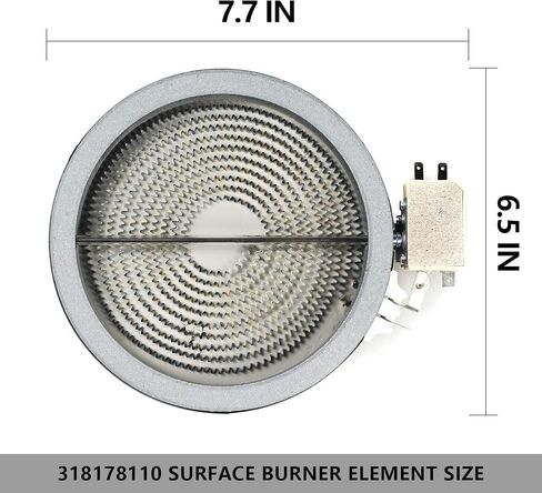 318178110 عنصر الموقد السطحي لـ Frigi-daire 6 بوصات عنصر تسخين مشع لسطح الموقد 1200 وات قطعة استبدال # 316010205، 318198846، 318198830، AP3960308، 1197487، 316010200، 316010203، 31604 9600 in Saudi Arabia