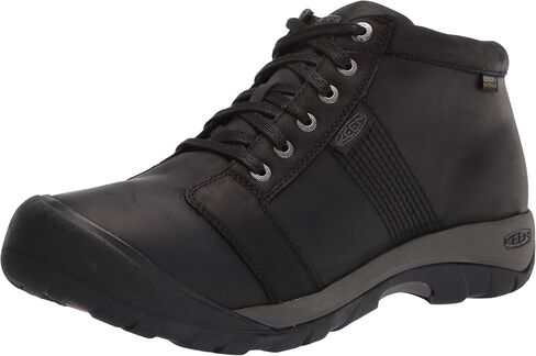 KEEN Men's Austin Mid Height Waterproof Casual Ankle Boot, Black/Black, 12 in Saudi Arabia