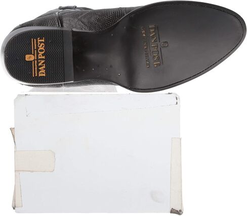 حذاء Dan Post Boots الرجالي Winston Lizard بمقدمة مستديرة ومتوسط ​​الساق - أسود in Saudi Arabia