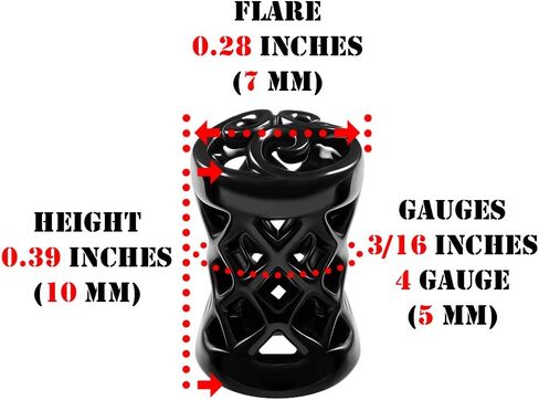 BIG GAUGES Pair of Black Alloy Double Flared Saddle Piercing Jewelry Earring Stretcher Ear Flesh Tunnel Lobe Plugs in Saudi Arabia
