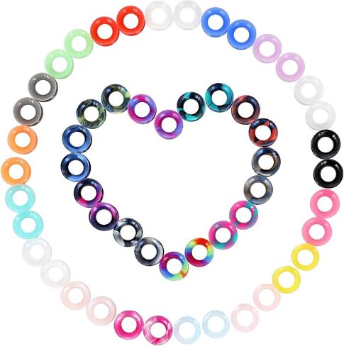 YOFANST 24pcs-60pcs Soft Silicone Ear Tunnels with Colorful Dots Double Flared Expander Ear Gauges Piercing Body Jewelry Piercing in Saudi Arabia