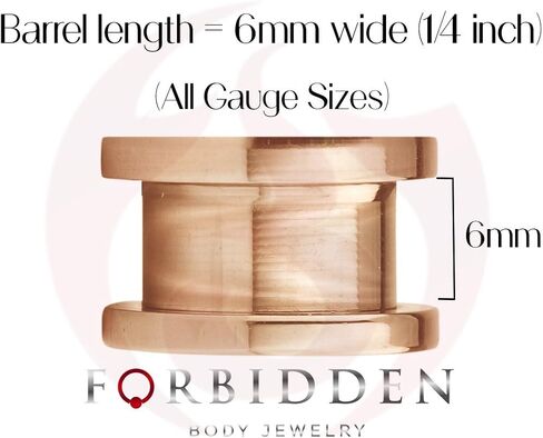 Forbidden Body Jewelry 0g Plugs, 0g Gauges, Gauges for a Wedding, Plug Gauges, Rhinestone Plugs, Rose Gold IP Surgical Steel Crystal Rimmed Screw Fit Cute Plugs in Saudi Arabia
