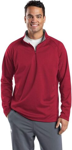 SPORT-TEK Men's Sport Wick 1/4 Zip Fleece Pullover in Saudi Arabia