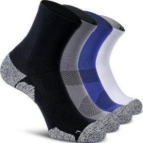 CWVLC Compression Athletic Quarter Socks Cushioned for Men Women Kids