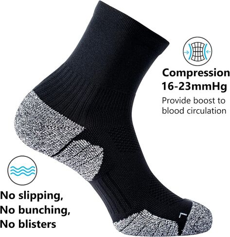 CWVLC Compression Athletic Quarter Socks Cushioned for Men Women Kids in Saudi Arabia