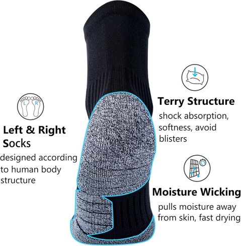 CWVLC Compression Athletic Quarter Socks Cushioned for Men Women Kids in Saudi Arabia