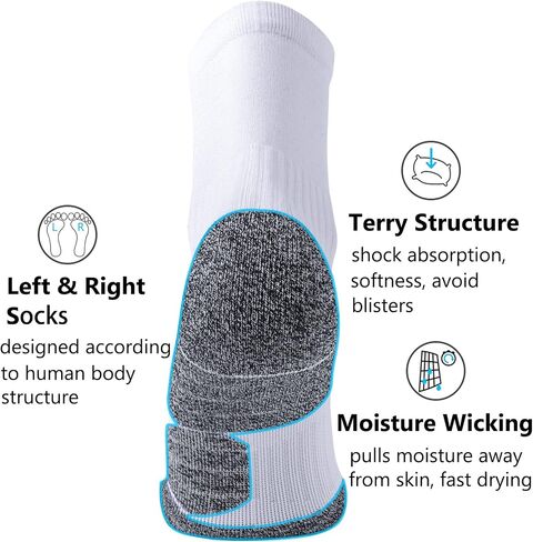 CWVLC Compression Athletic Quarter Socks Cushioned for Men Women Kids in Saudi Arabia