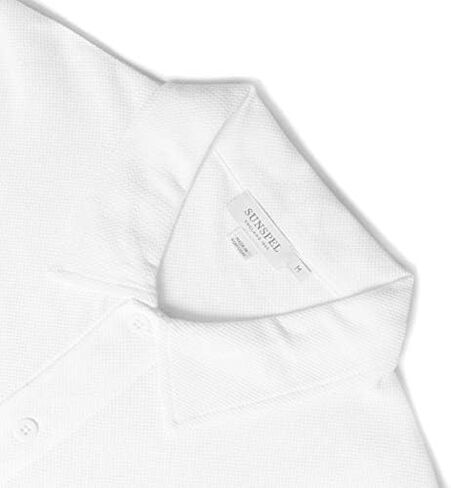 Sunspel Short Sleeve MPOL-1026 Riviera Polo Shirt T-Shirt in White in Saudi Arabia