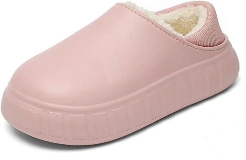 شباشب Jakcuz للسيدات والرجال مقاومة للماء للشتاء الدافئ والراحة وبطانة من القطيفة سهلة الارتداء في المنزل والمنزل أحذية داخلية وخارجية للجنسين in Kuwait