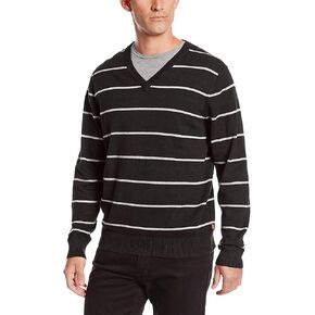 IZOD Men's Road Trip Fine Gauge Striped V-Neck Sweater in Saudi Arabia