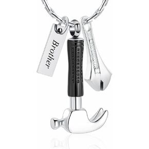 constantlife Hammer Wrench Urn Necklace for Ashes Cremation Memorial Pendant Stainless Steel Custom Keepsake Jewelry Gift for Women Men in Saudi Arabia