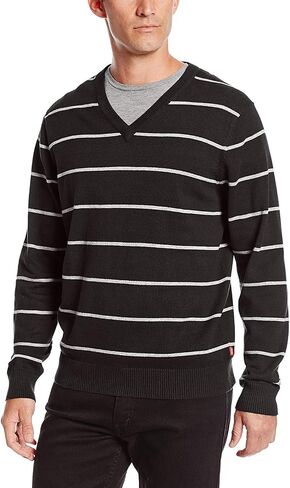 IZOD Men's Road Trip Fine Gauge Striped V-Neck Sweater in Saudi Arabia