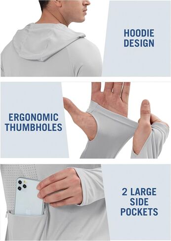 Ewedoos UPF 50+ Rash Guard for Men Swim Shirts for Men UV Sun Protection Fishing Shirts for Men Long Sleeve Sun Shirts in Saudi Arabia