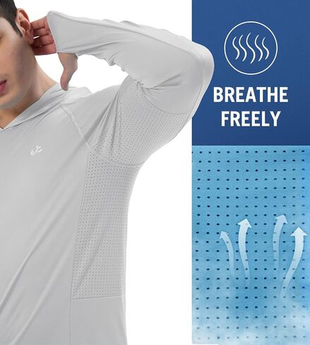 Ewedoos UPF 50+ Rash Guard for Men Swim Shirts for Men UV Sun Protection Fishing Shirts for Men Long Sleeve Sun Shirts in Saudi Arabia