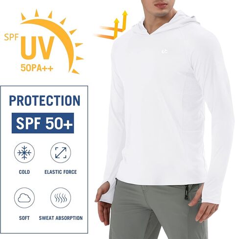 Ewedoos UPF 50+ Rash Guard for Men Swim Shirts for Men UV Sun Protection Fishing Shirts for Men Long Sleeve Sun Shirts in Saudi Arabia