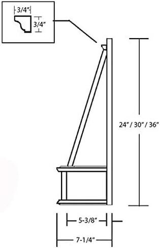 Castlewood Shaker Style Range Hood Front (H 24" | W 30" | D 7-1/4") with Ventilator/Liner - Maple (No Ventilator/Liner) in Kuwait