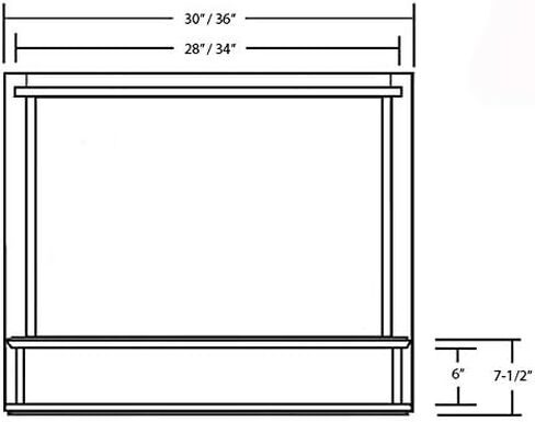 Castlewood Shaker Style Range Hood Front (H 24" | W 30" | D 7-1/4") with Ventilator/Liner - Maple (No Ventilator/Liner) in Kuwait