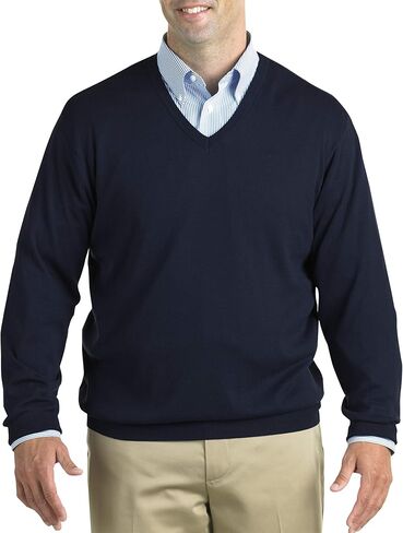 Harbor Bay by DXL Big and Tall V-Neck Pullover in Kuwait