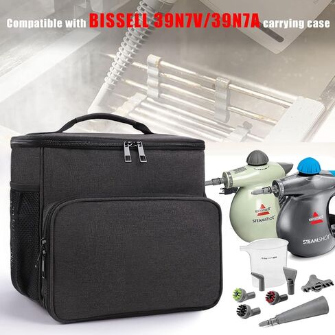 Adjustable Compartments Carry Bag Compatible with Bissell SteamShot Hard Surface Steam Cleaner 39N7V/39N7A,Travel Hand Bag with Extra Pockets for Accessories in Kuwait