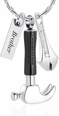 constantlife Hammer Wrench Urn Necklace for Ashes Cremation Memorial Pendant Stainless Steel Custom Keepsake Jewelry Gift for Women Men in Saudi Arabia