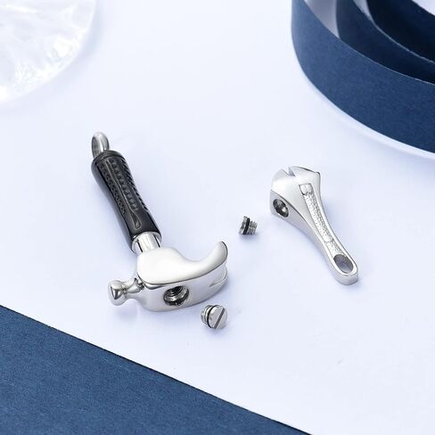 constantlife Hammer Wrench Urn Necklace for Ashes Cremation Memorial Pendant Stainless Steel Custom Keepsake Jewelry Gift for Women Men in Saudi Arabia