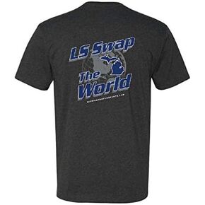 Michigan Motorsports LS Swap The World T-Shirt, Car T-Shirt in Kuwait