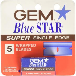 Gem Blue Star Super Single Edge 5 Wrapped Blades (Pack of 2) in Saudi Arabia